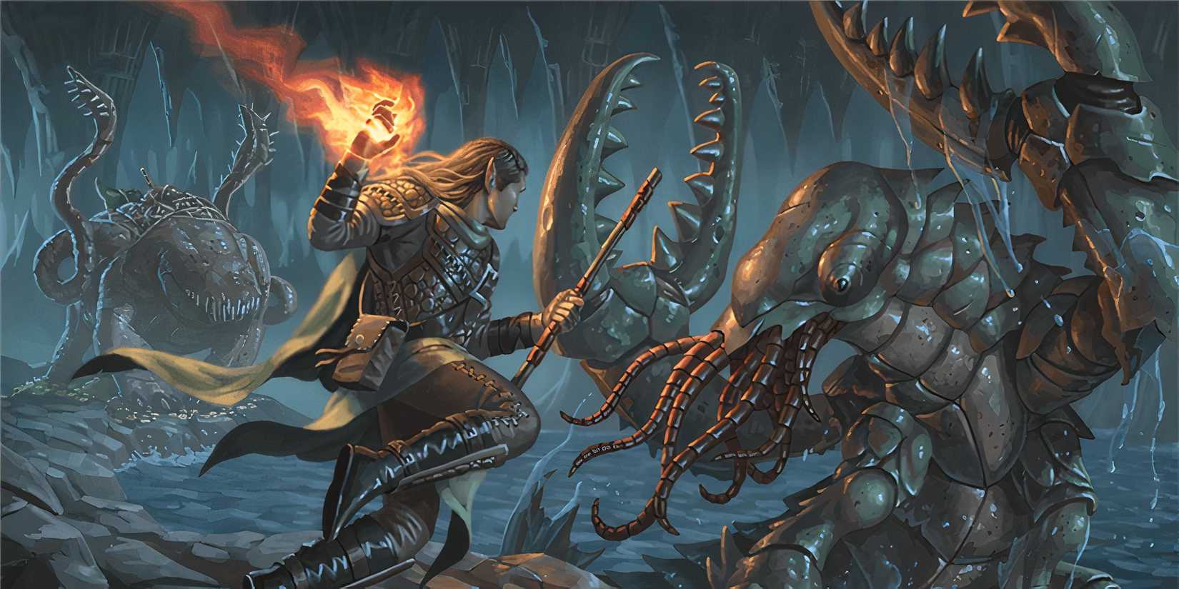 A player character fights a monster in the Dungeon of the Mad Mage in DND. 