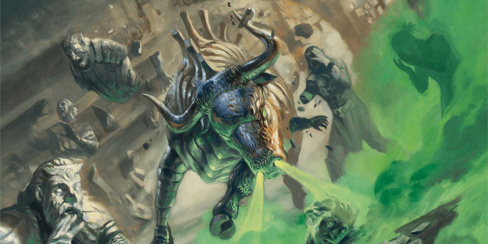 A gorgon in DND uses its petrifying breath to attack players. 