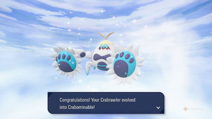 Crabominable evolving in Pokemon Legends Z A.