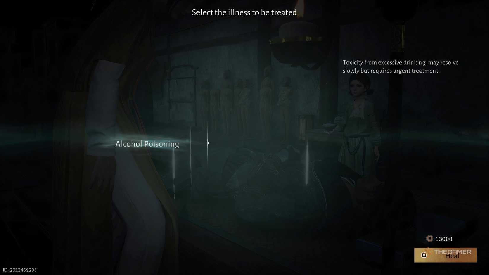 Curing alcoholism in Where Winds Meet at the Evercare Clinic.