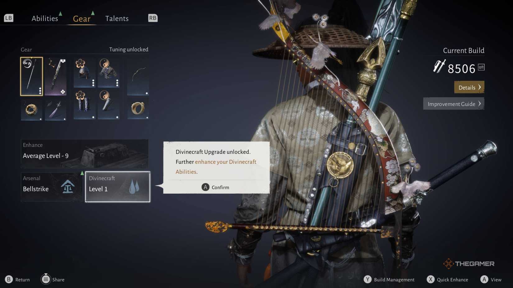 Divinecraft unlocking in the develop screen in where winds meet.