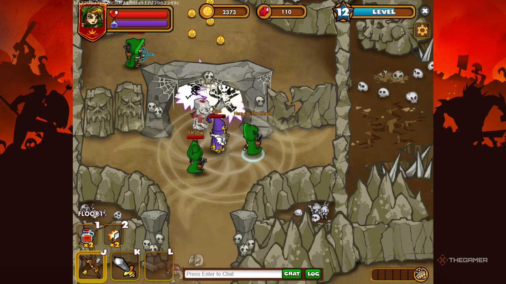 Dungeon Rampage Early Access - Fighting skeletons with lightning.