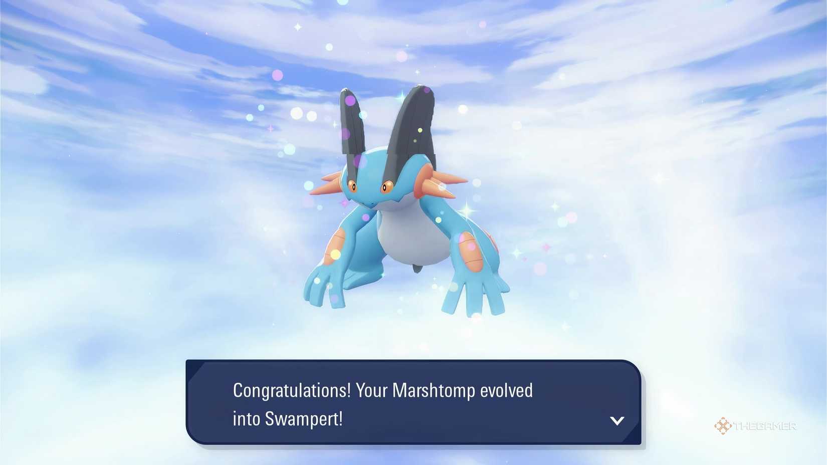 Evolving a Marshtomp into Swampert in Pokemon Legends: Z-A.