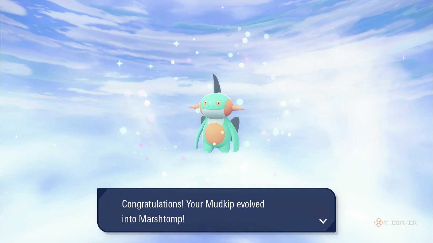 Evolving a Mudkip into Marshtomp in Pokemon Legends: Z-A.