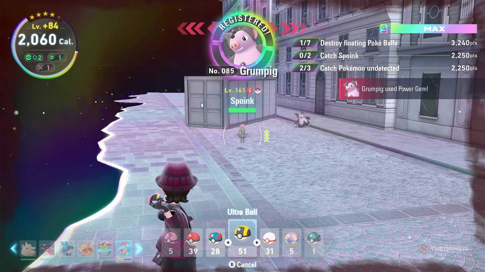 Finding a Spoink in Pokemon Legends: Z-A in Hyperspace afer catching a Grumpig.