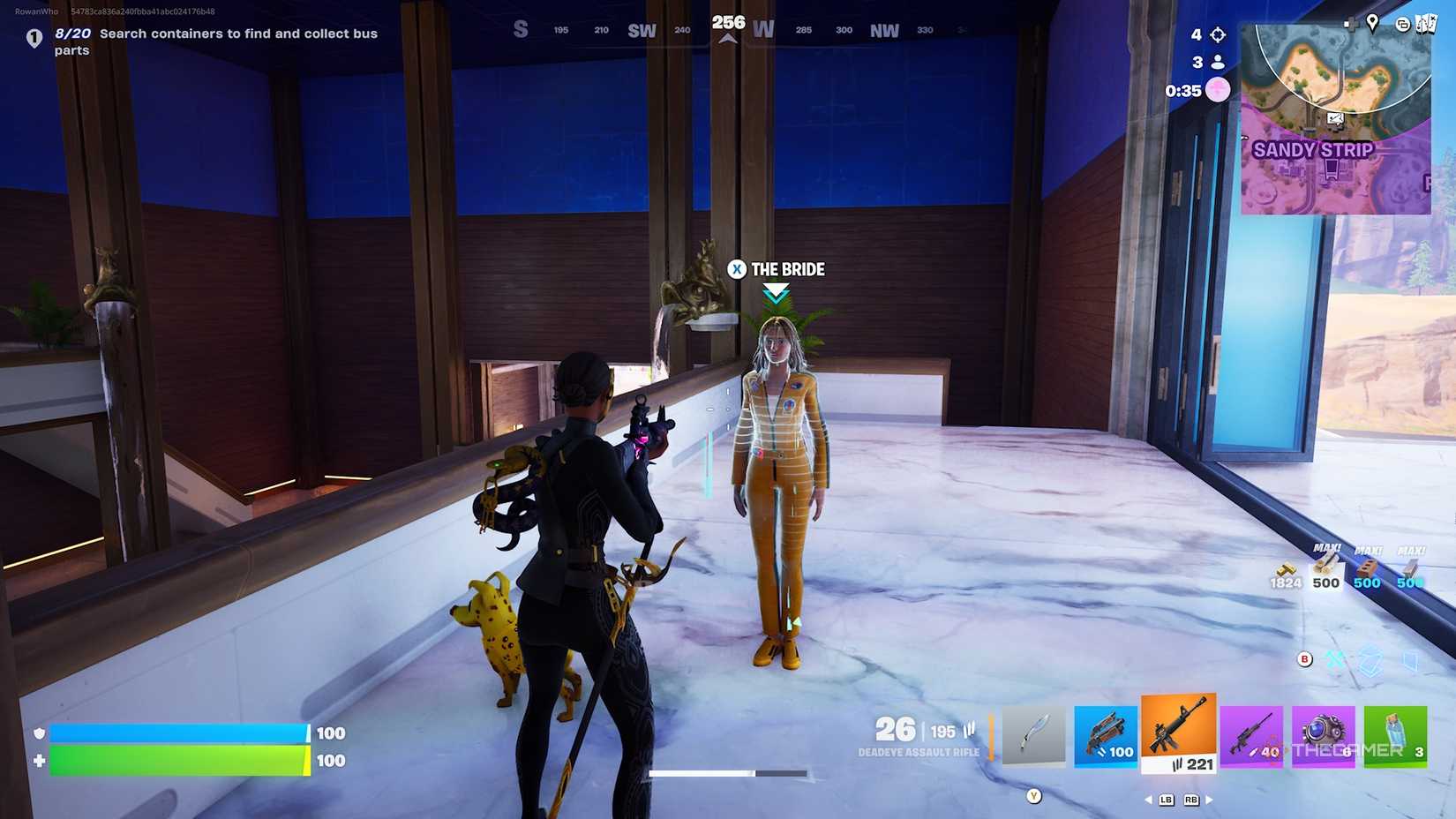 Fortnite The Bride NPC.