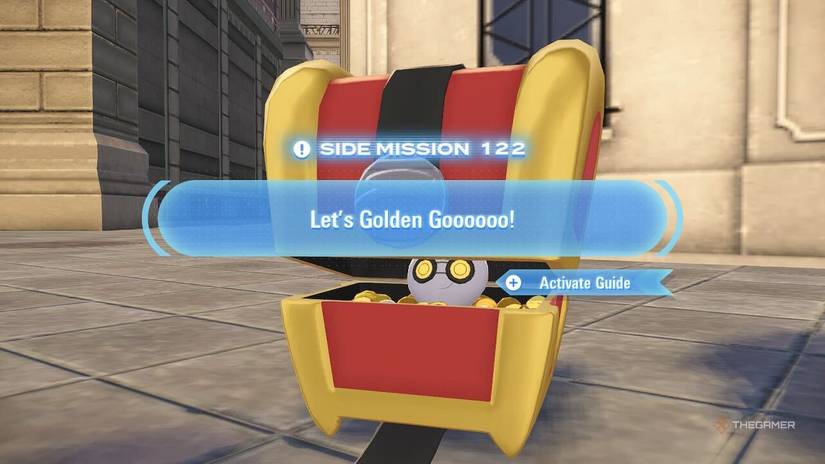 Gimmighoul on the pavement in Pokemon Legends Z A.