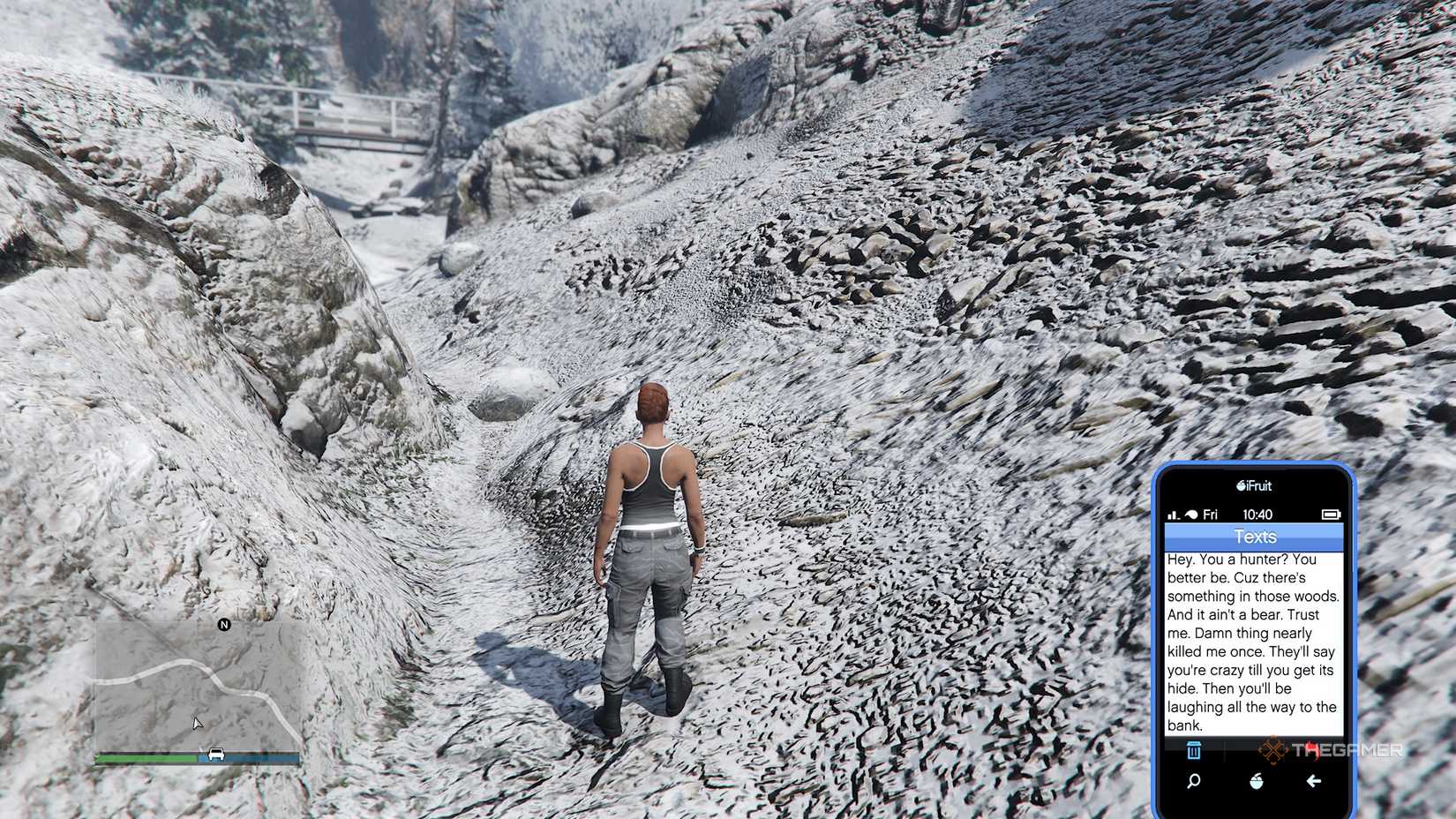 GTA Online Text Message for the Yeti quest.