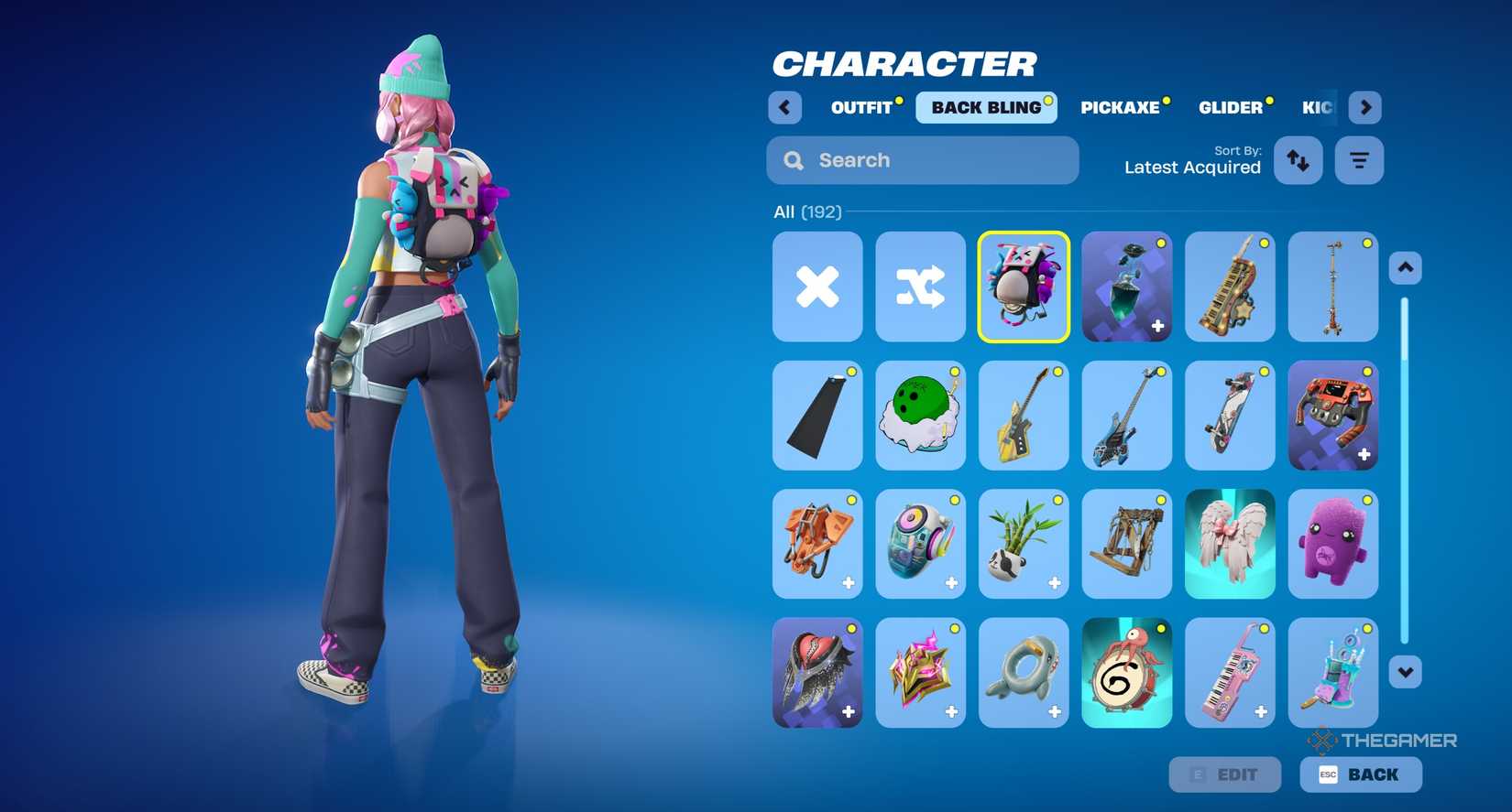 Hoppa Backpack from Twitch in your inventory in Fortnite.