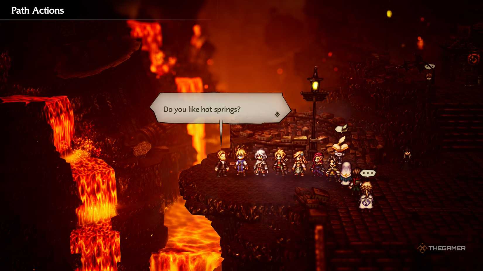 HOt springs in Octopath.