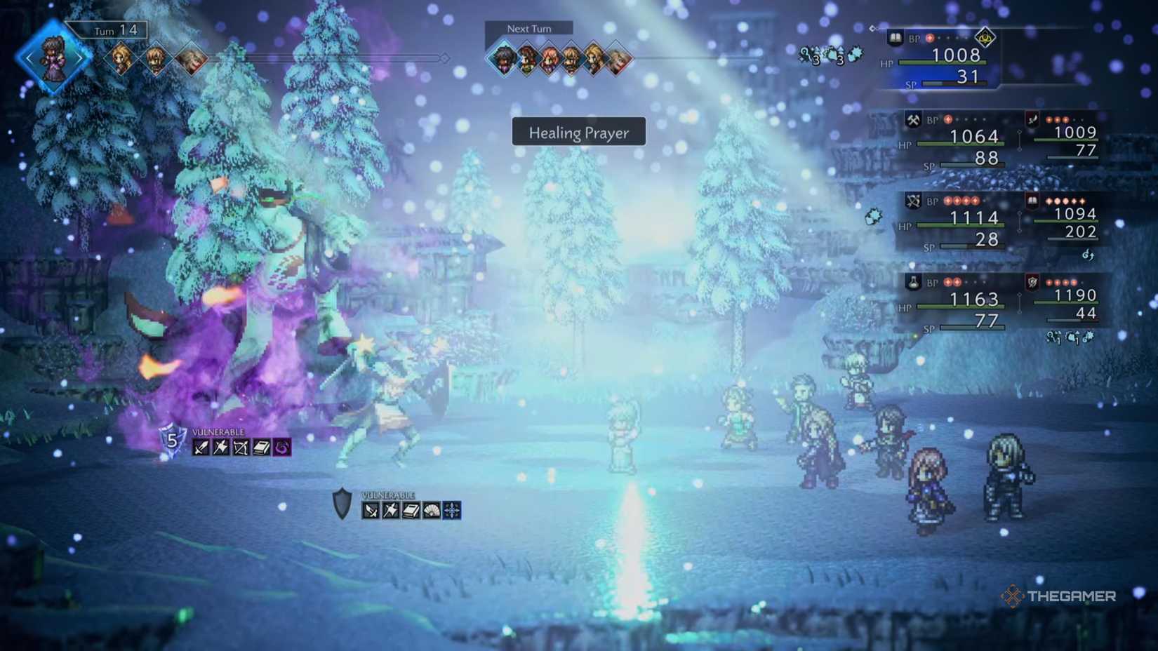 Jurgen readies a devastating attack in Octopath Traveler 0.