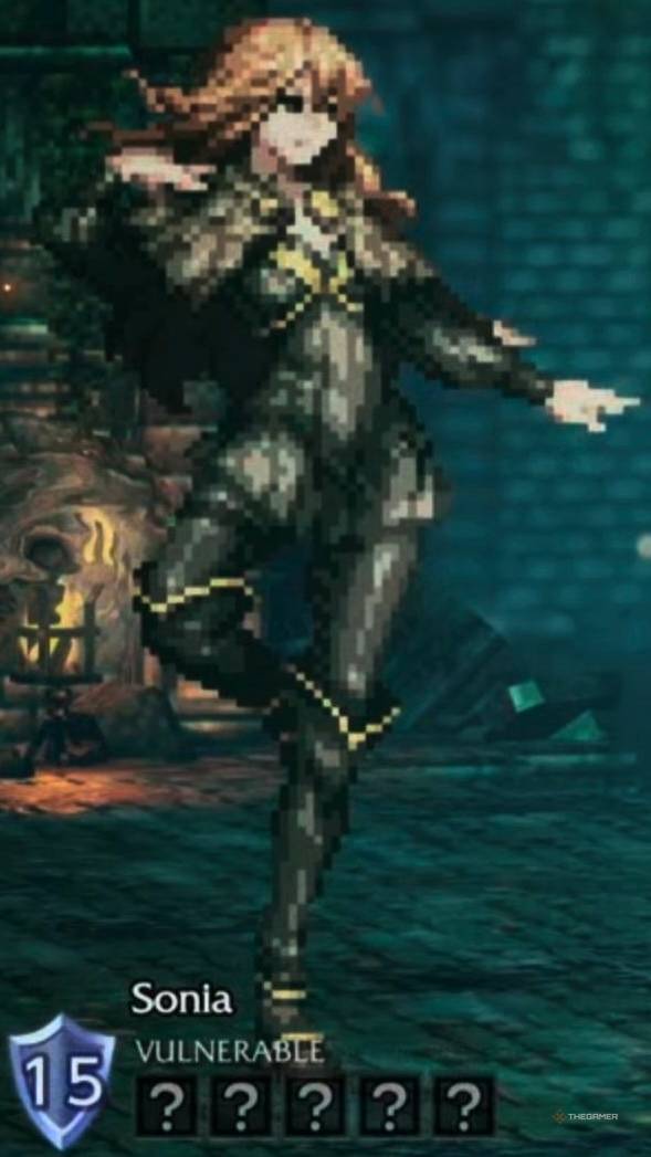 A cropped image of Sonia the boss in Octopath Traveler 0.