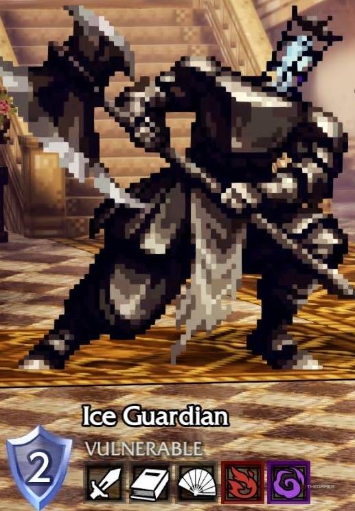 Ice Guardian and it's weaknesses in Octopath Traveler 0.