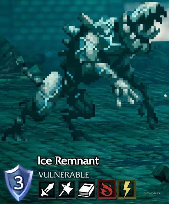 Ice Remnant and it's weaknesses in Octopath Traveler 0.