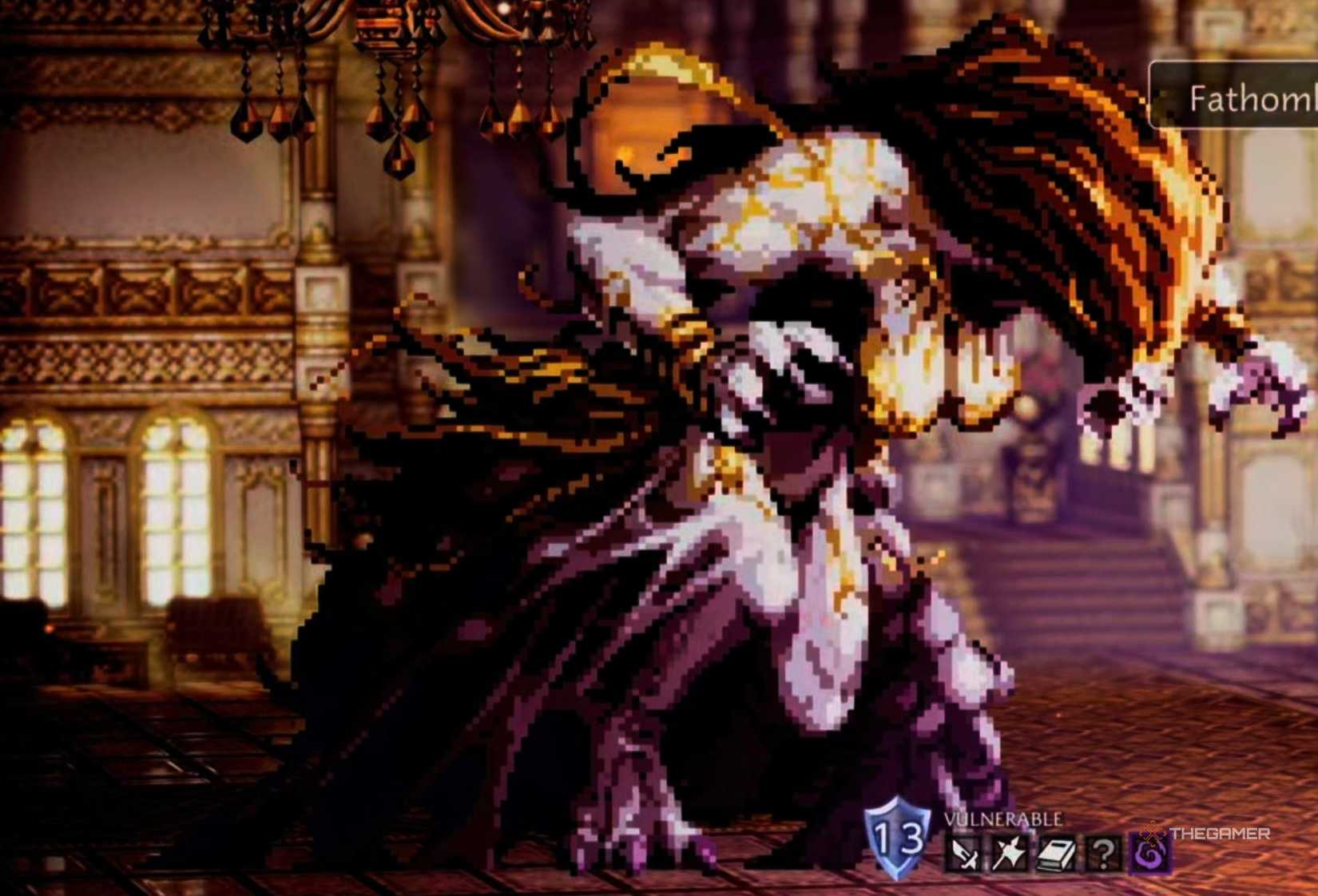 Herminia the Huntress and her weaknesses in Octopath Traveler 0.