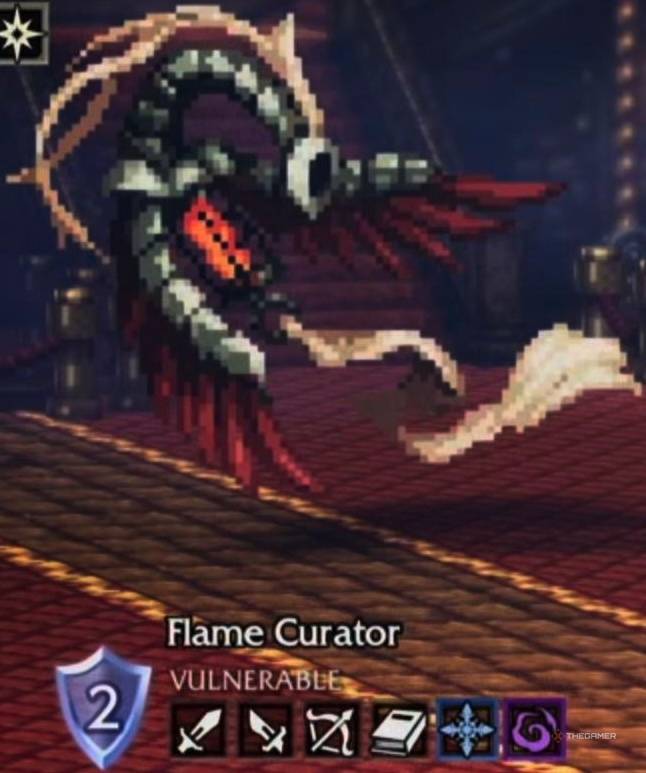 Куратор Пламени и его слабости в Octopath Traveler 0.