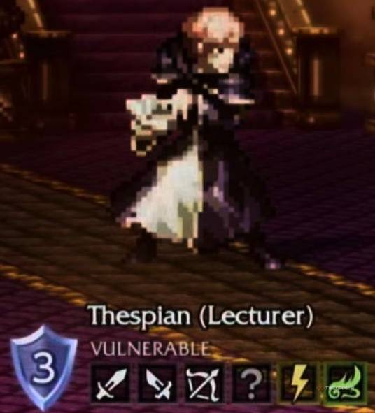 Лектор-театрал и его слабости в Octopath Traveler 0.