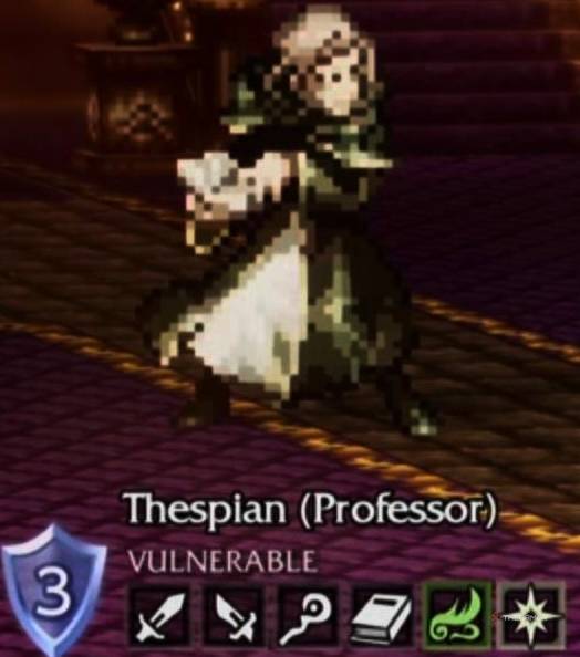 Профессор-театрал и его слабости в Octopath Traveler 0.