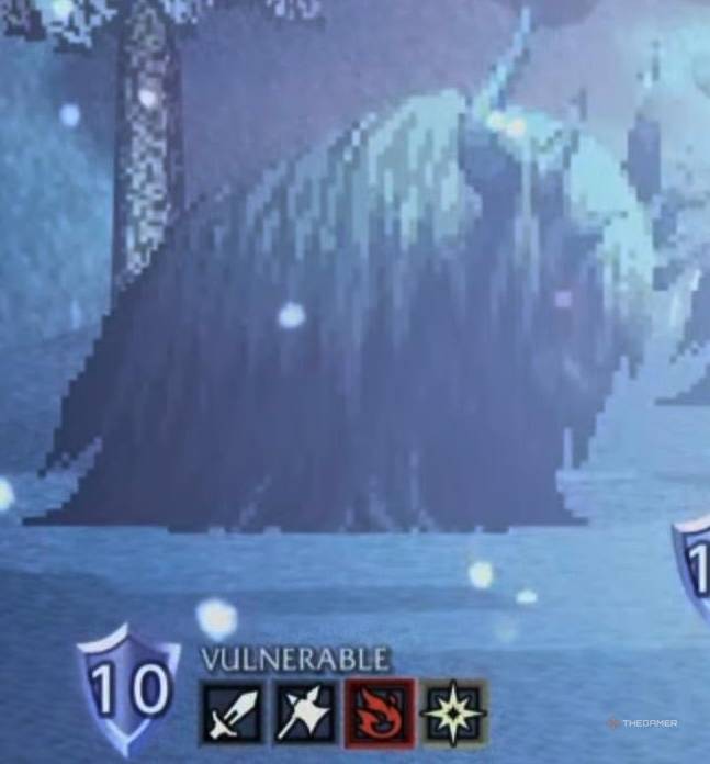 A Snow Yak and its weaknesses in Octoapth Traveler 0.