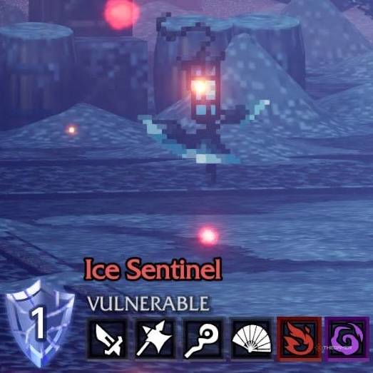 An Ice Sentinel and its weakness in Octopath Traveler 0.IMG_1275