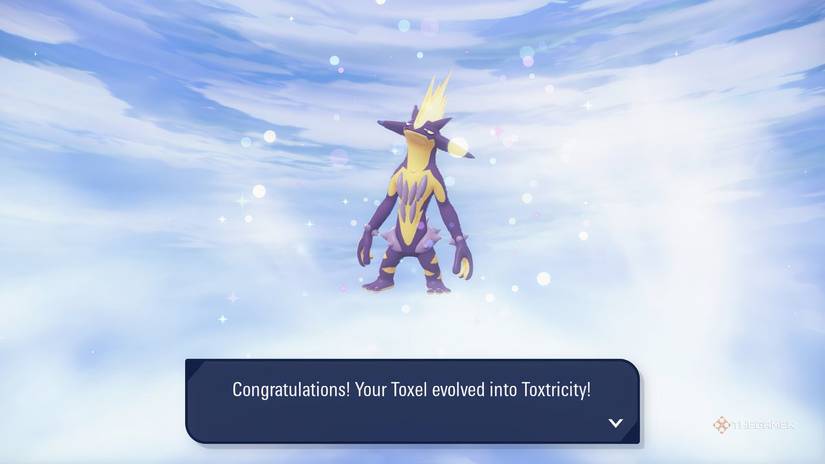 Amped Form Toxtricity in Pokemon Legends: Z-A Mega Dimension DLC.