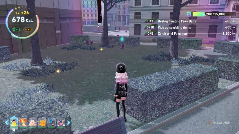 A group of Toxel in a Hyperspace Dimension Wild Zone in Pokemon Legends: Z-A Mega Dimension DLC.