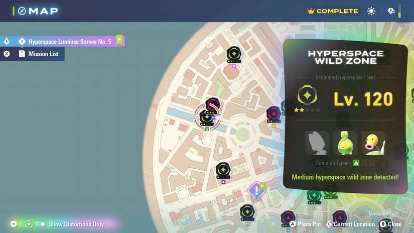 Treecko in a Hyperspace Wild Zone in Pokemon Legends: Z-A.