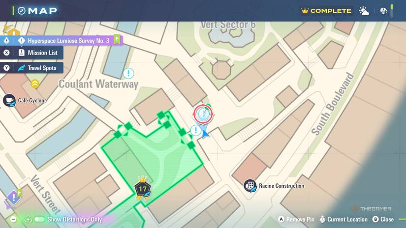 Map Location of Side Mission 132 in Pokemon Legends Z-A.
