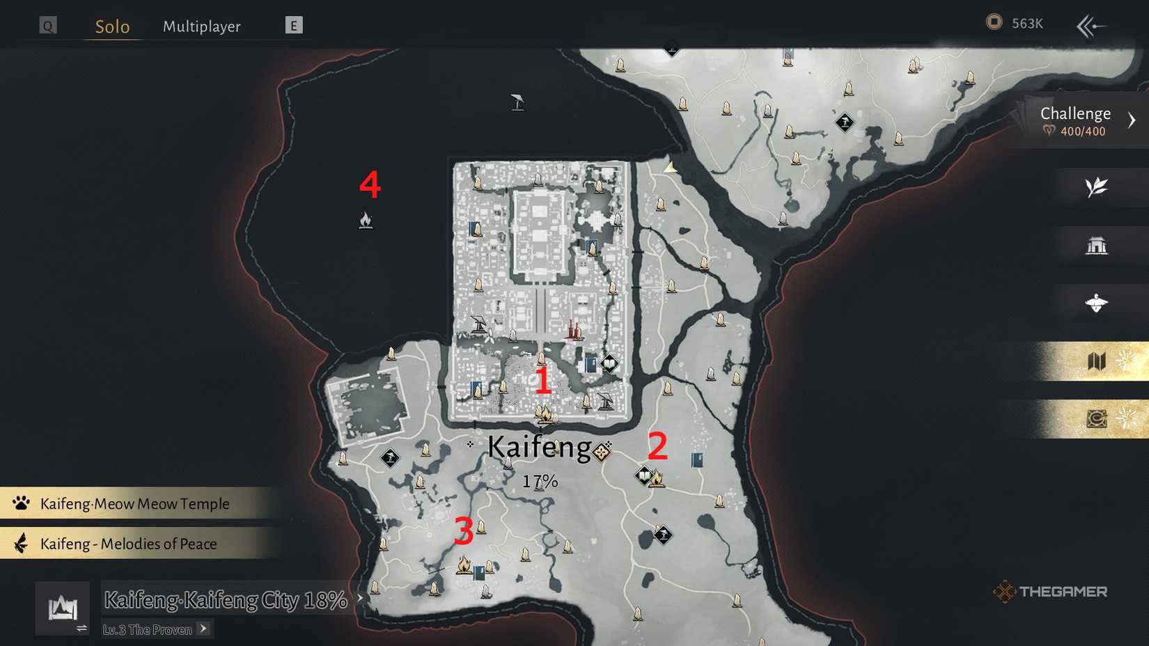 Kaifeng Wayfayer locations in Where Winds Meet.