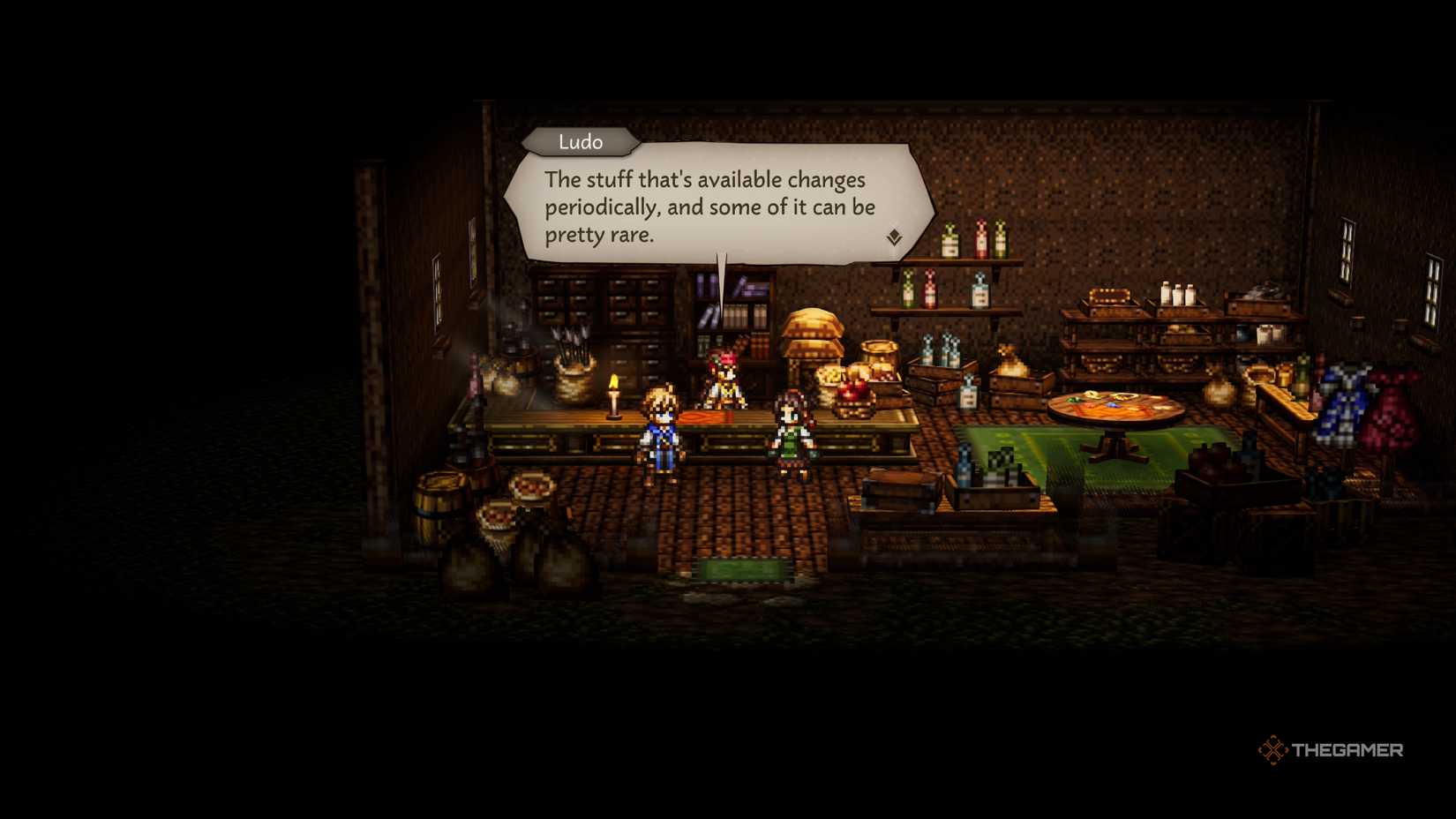 Ludo's shop in Octopath Traveler 0.