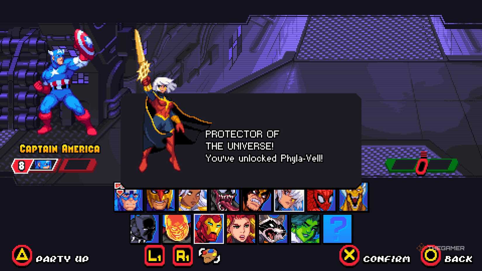 Unlocking Phyla-Vell in Marvel Cosmic Invasion.