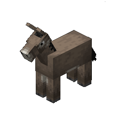 Minecraft Donkey portrait.