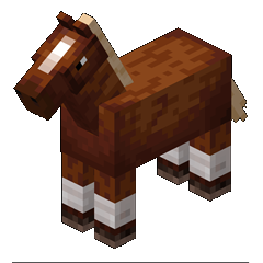 Minecraft Horse portrait.