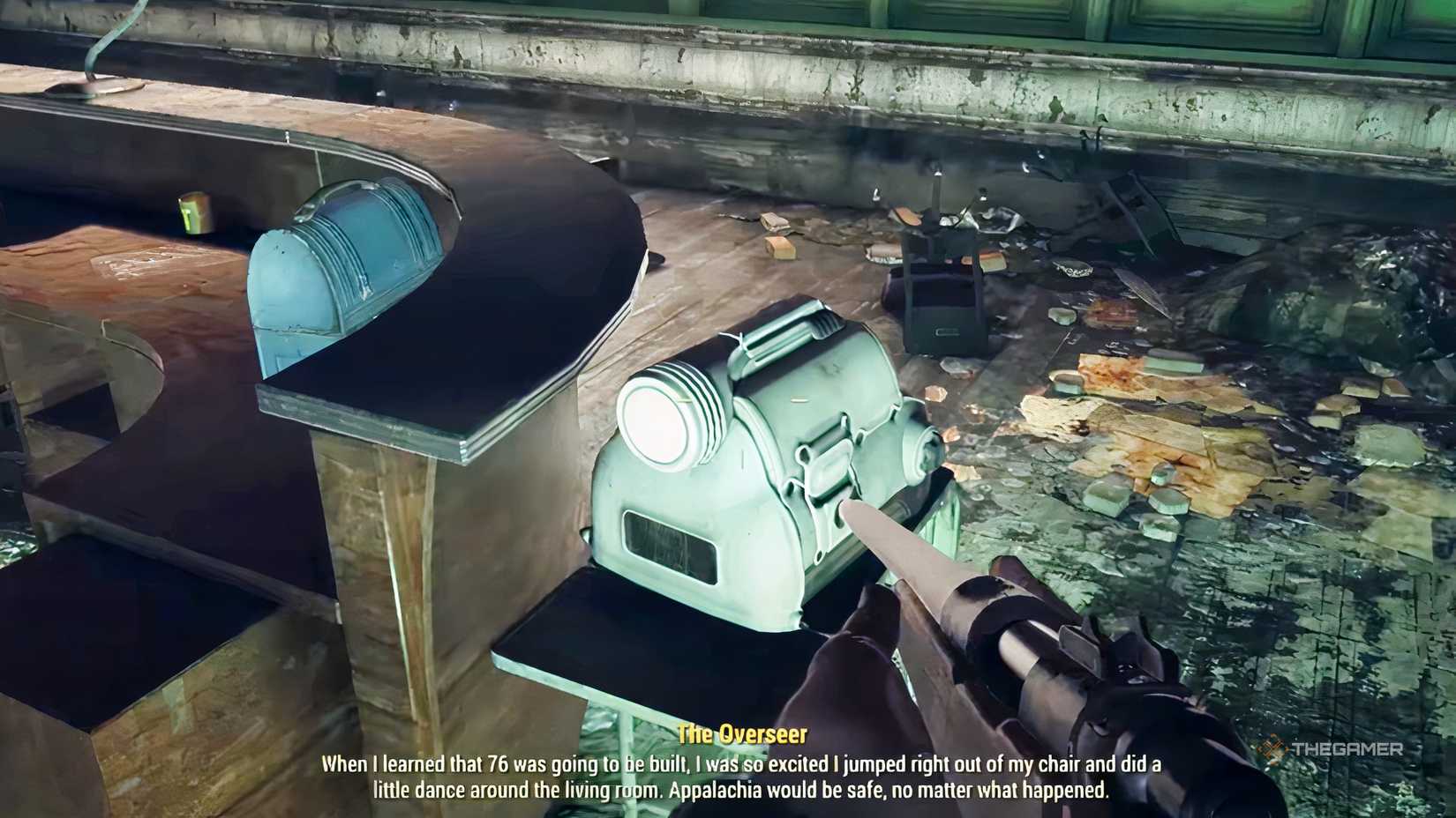 Overseer narration in Fallout 76.