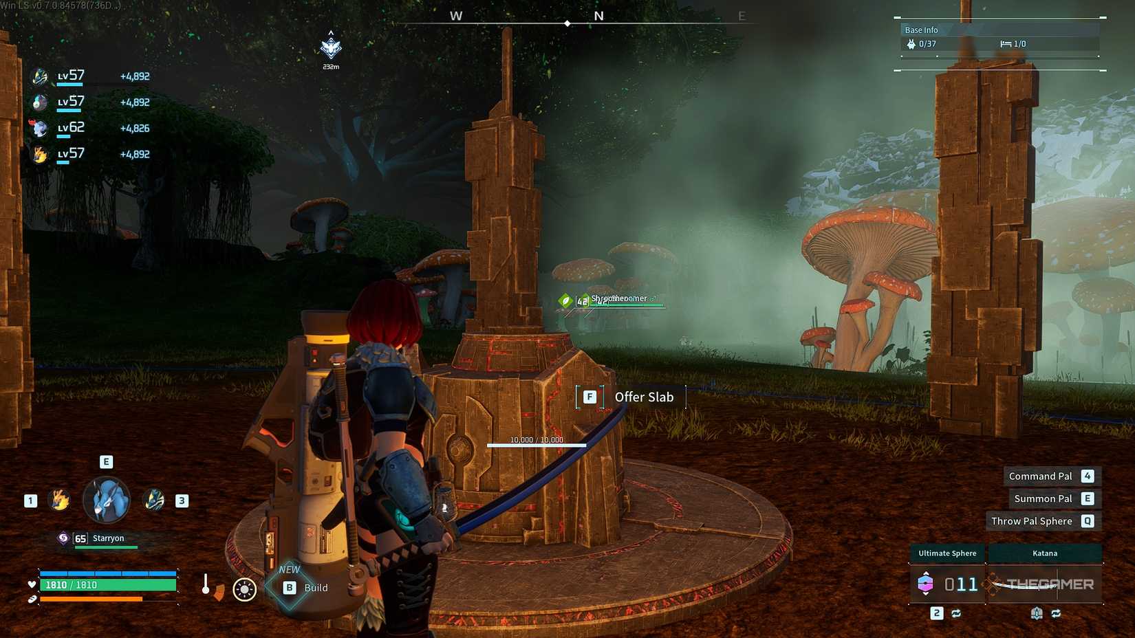 Palworld Standing at the altar for summoning Hartalis.