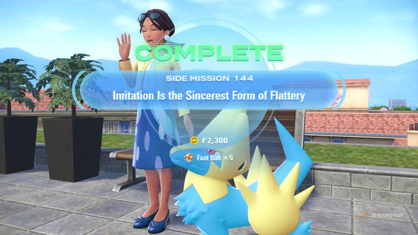 The Imitation is the Sincerest Form of Flattery Reward in Pokemon Legends: Z-A.