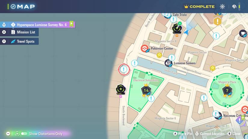 Kiosk Conundrum On Map in Pokemon Legends: Z-A.