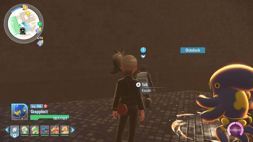 Using Octolock during the Octolock Away The Pain! side mission in Pokemon Legends: Z-A.