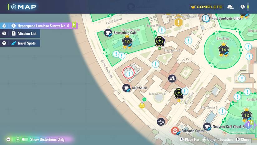 The Trainer Tipster On Map in Pokemon Legends: Z-A.