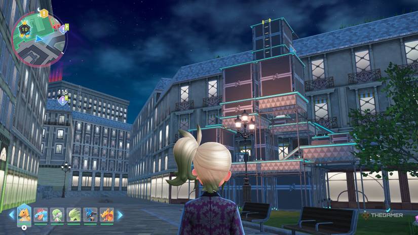 The Ladder Up to Staraptor's Roof in Pokemon Legends: Z-A's Mega Dimension DLC.