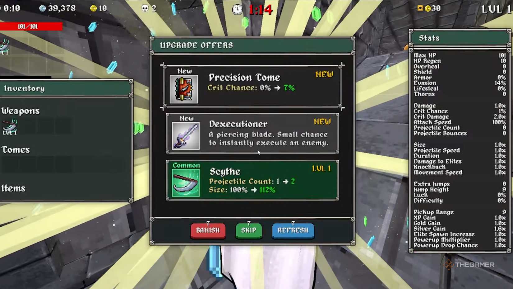 Roberto Megabonk upgrade weapon.