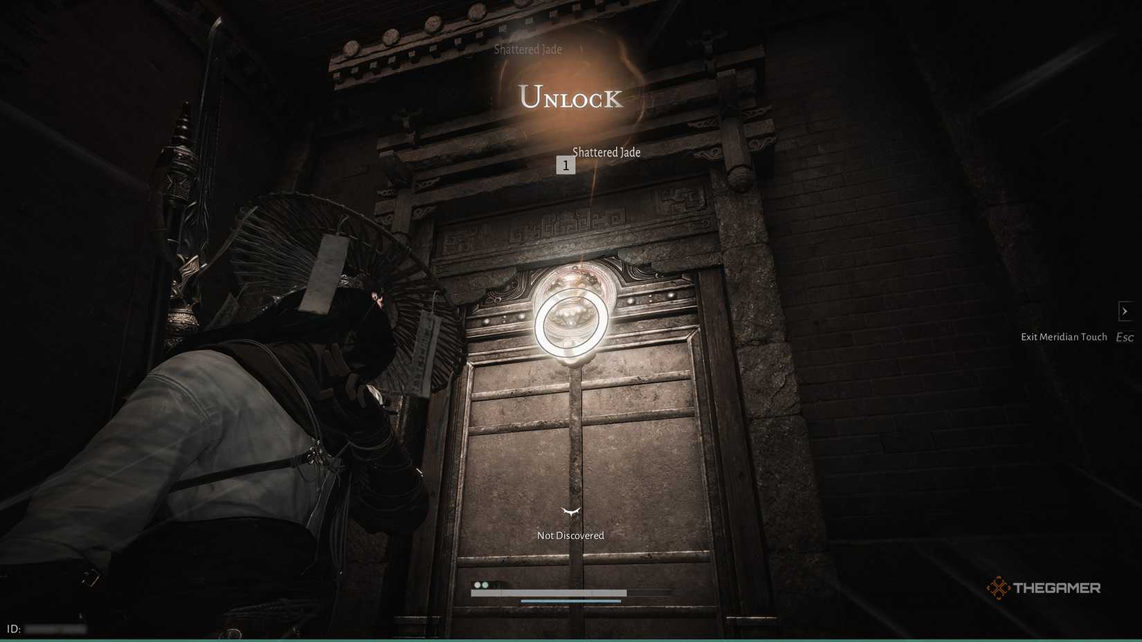 The player shattering a lock using Meridian Touch in Where Winds Meet.