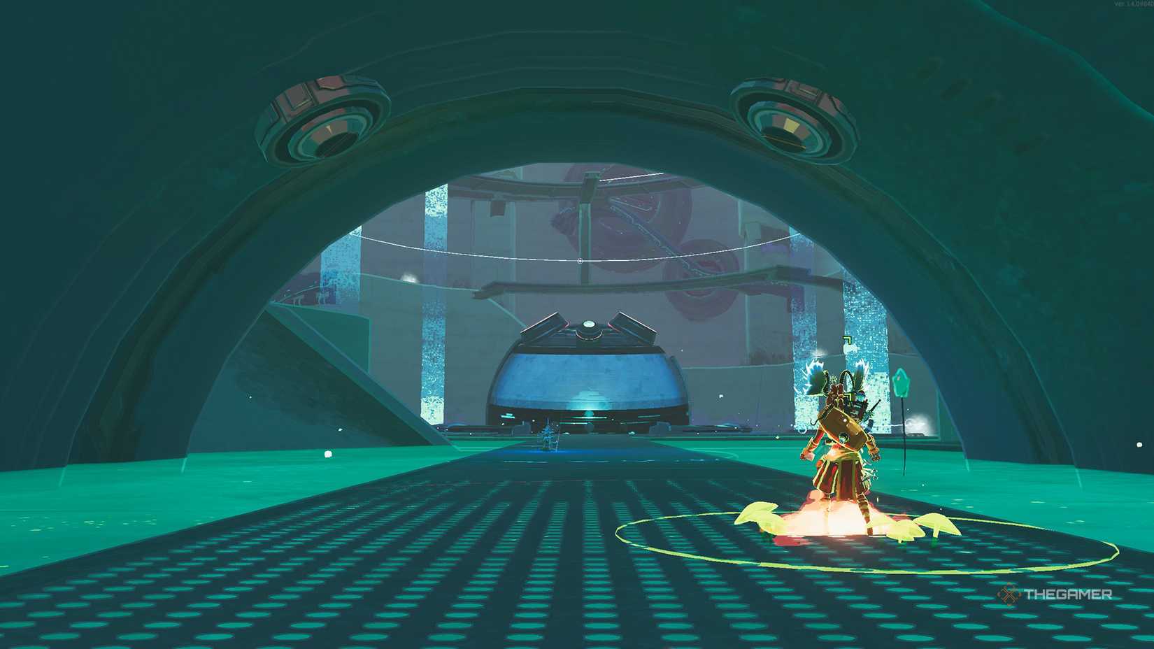 Seeker before entering Solus Wing's chamber in Risk of Rain 2.