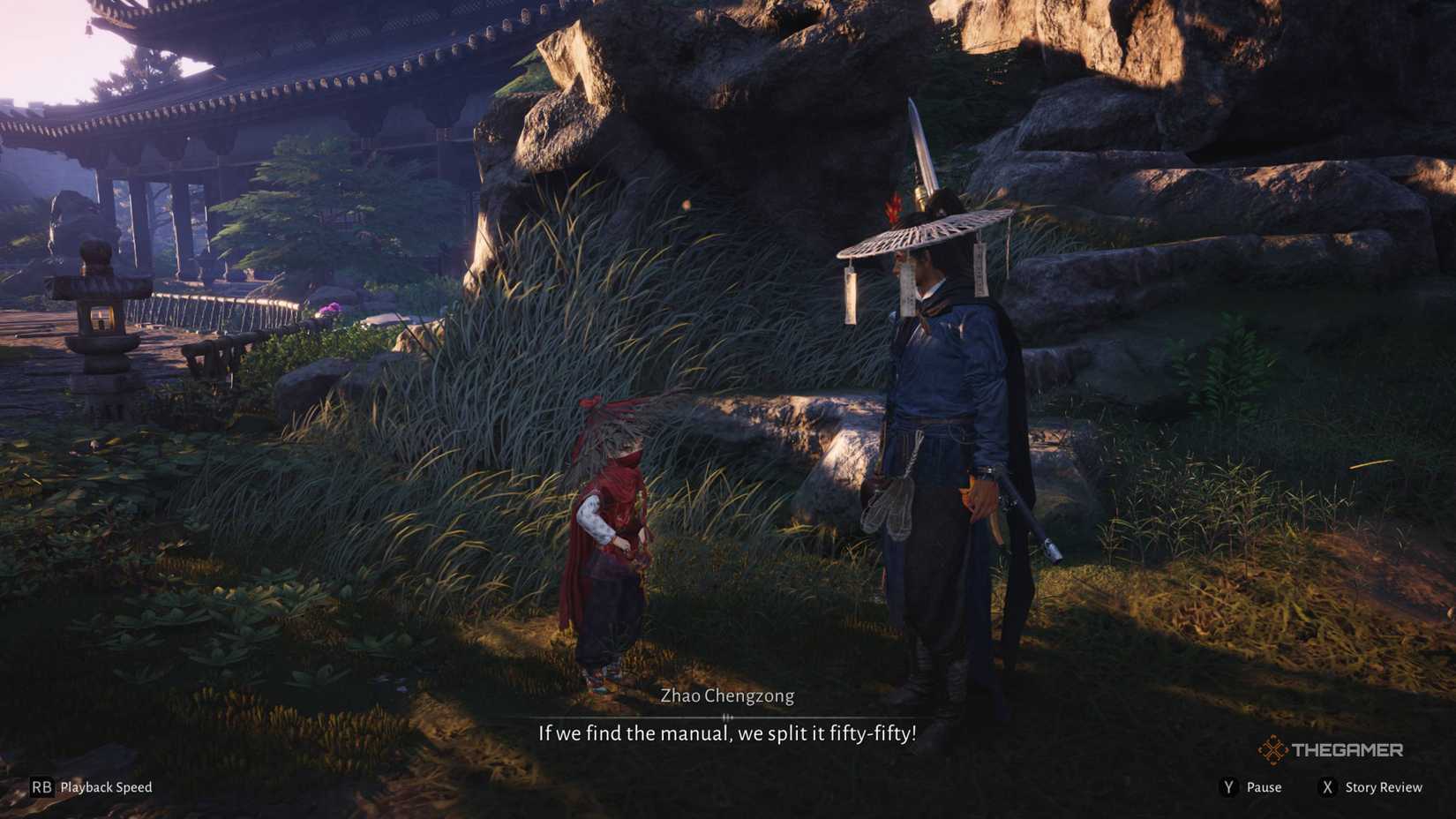 Talking with Zhao about the manual in where winds meet.