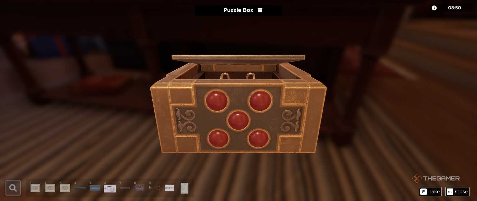 The Button Bash puzzle box in Christmas Eve in Escape Simulator 2.