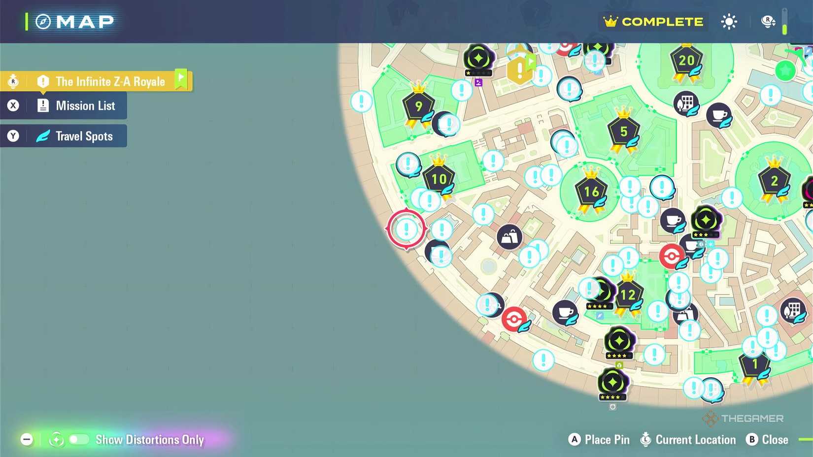 The map location for 'Mission 39 Slowpoke for Slowpoke in Pokemon Legends: Z-A, which is the only way to get a Galarian Slowpoke.