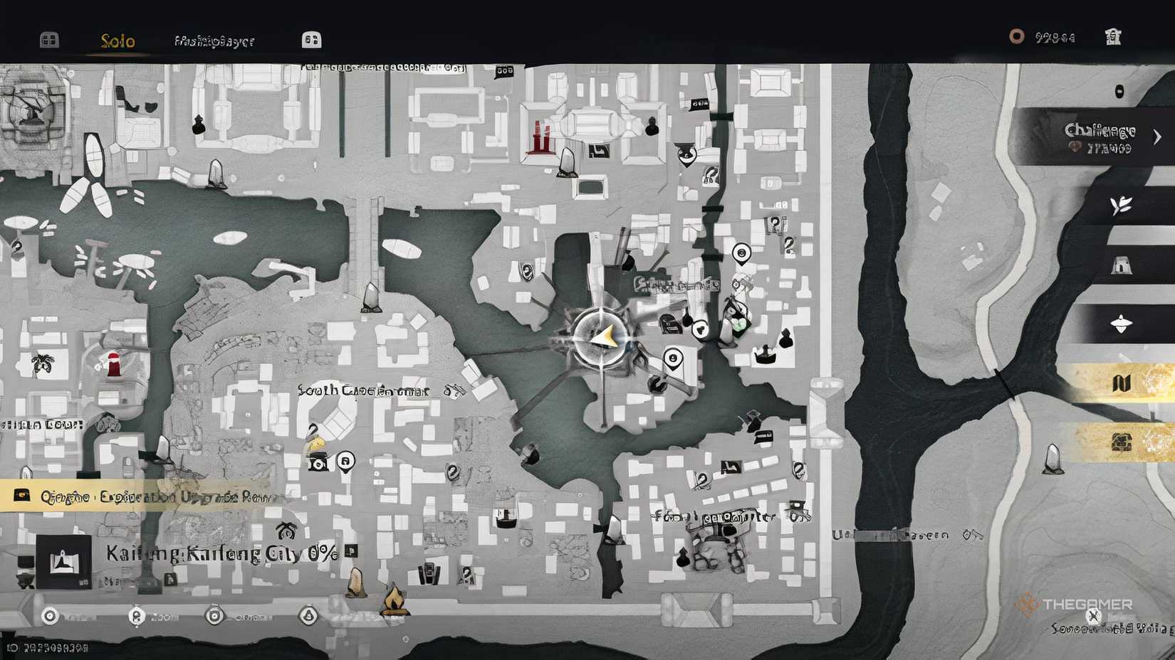 The map location of the Dragon's Breath Quest in Where Winds Meet.