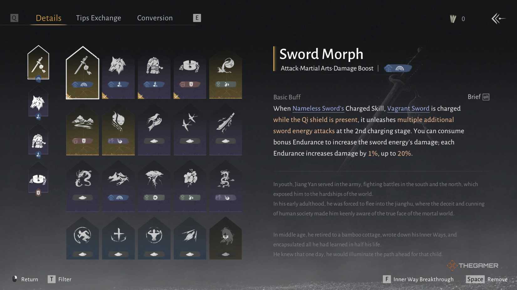 The Sword Morph Inner Way in Where Winds Meet.