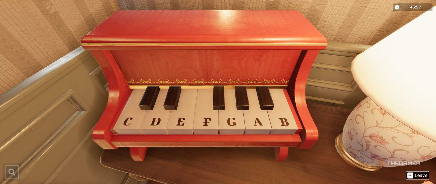 The toy piano in Christmas Eve in Escape Simulator 2.