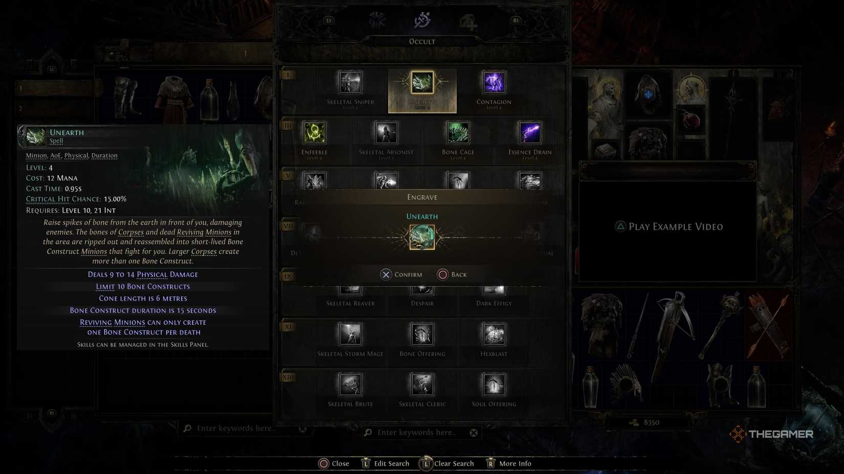 The Unearth skill node for the Wyvern Druid in Path of Exile 2.